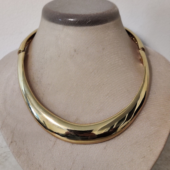 Vintage Oscar De La Renta Hinged Chocker Necklace - Picture 9 of 15